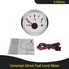 52mm 0-90ohm Signal Fuel Level Gauge Waterproof Dustproof with Red Backlight for Motorcycle Car Boat Universal 12V 24V