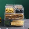 Practical Transparent Fridge Organizer Box with Lids Plastic Fridge Drawer Organizer Sealed Food Storage Containers Travel