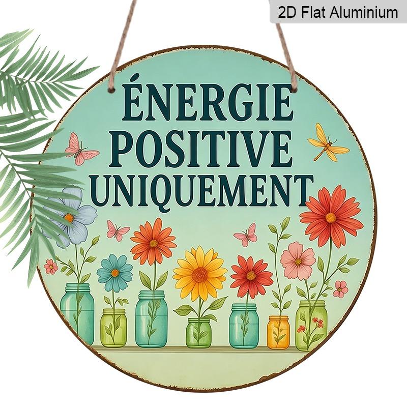 

2D Flat, Retro-style High-end Aluminum Wall Decoration, Available in Various Sizes. Bohemian French Style Positive Energy Signage. Suitable for 20*20cm