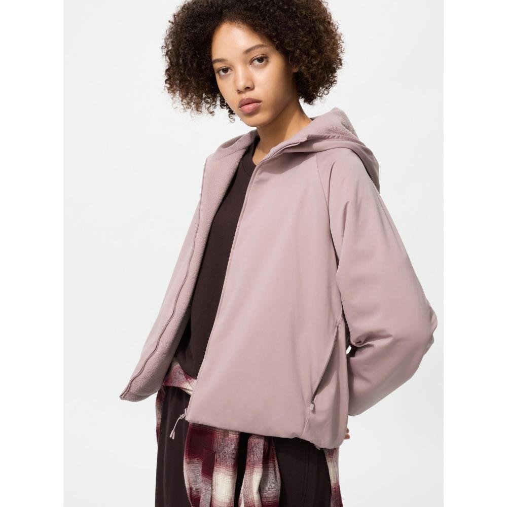 Uniqlo Windblock Fleece Reversible Zip Hoodie