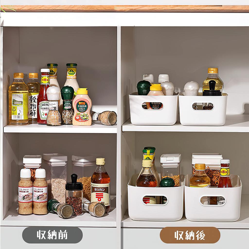 RAIN QUEEN Storage Storage Small Item White Plastic Polypropylene Storage Set of for Organizing Small Desktop with for Living and Kitchens Baskets,