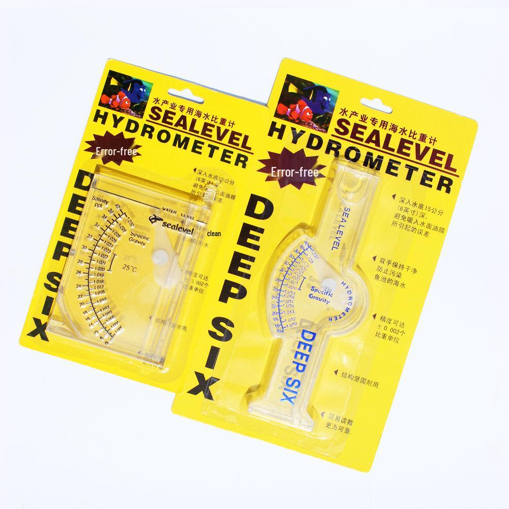 Coral Aquaculture Seawater Hydrometer - Salinity Meter for Aquariums and Fish Tanks