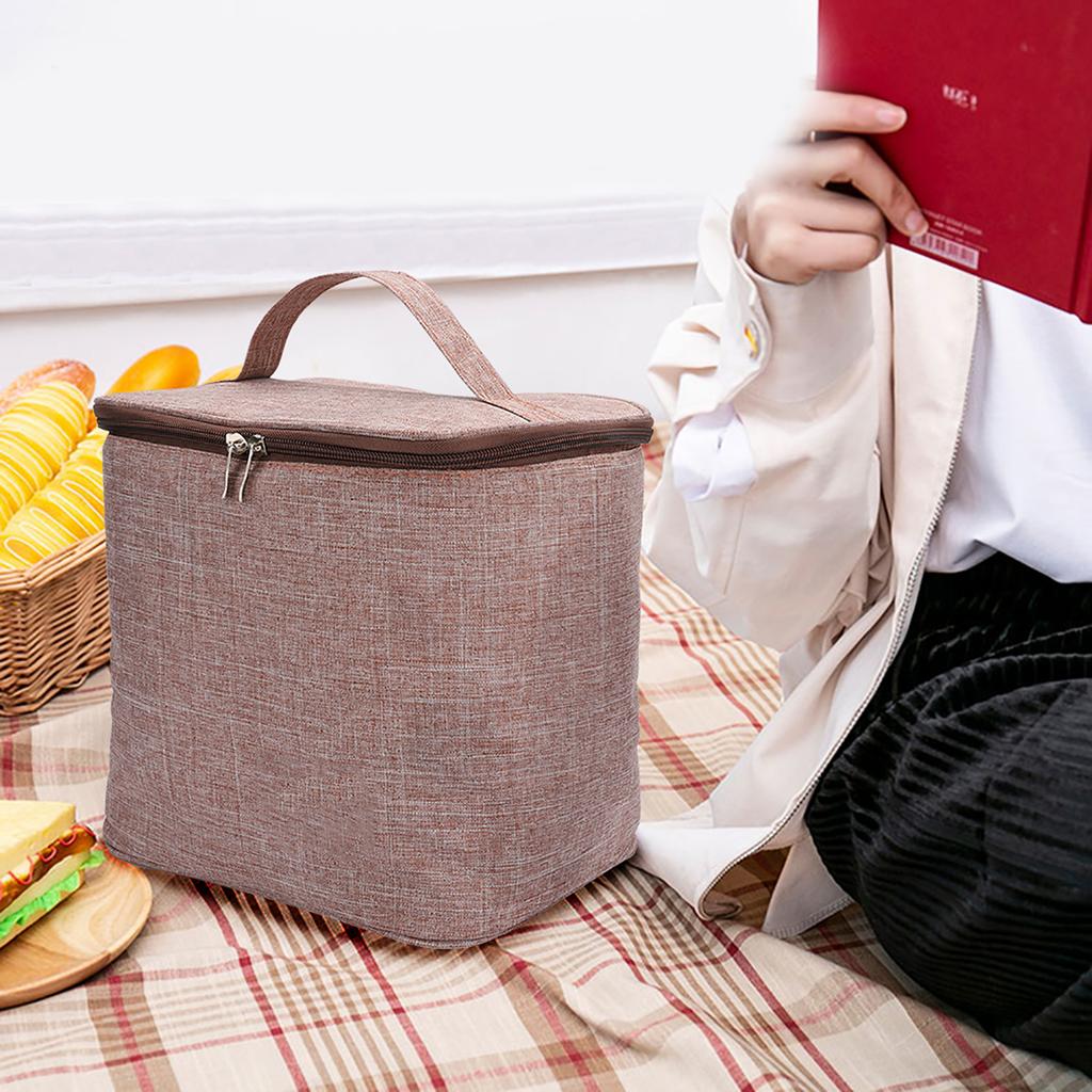 Portable Large Capacity Oxford Cloth Insulated Lunch Bag Waterproof Lunch Box Storage