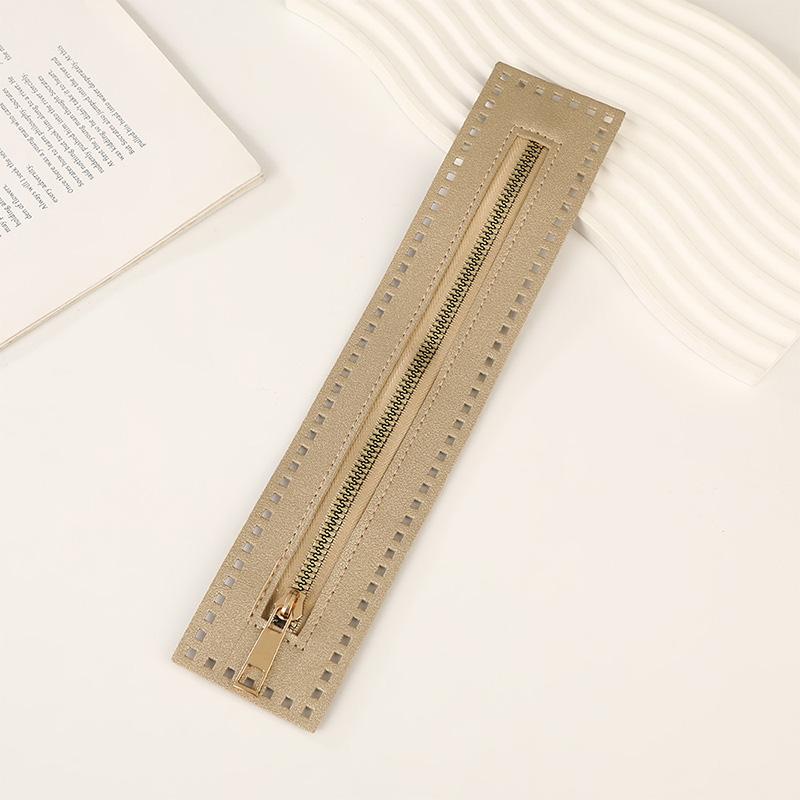 

1PC Double Sided High Quality Leather Zipper 27cm Sewing Accessories for DIY Bags Solid Zipper PU Craft Supplies