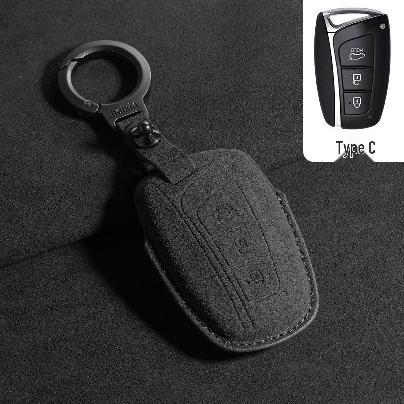 Suede Key Covers for Beijing Hyundai: ix35, MUFASA, Mingtu, Elantra, Yuena, Sonata