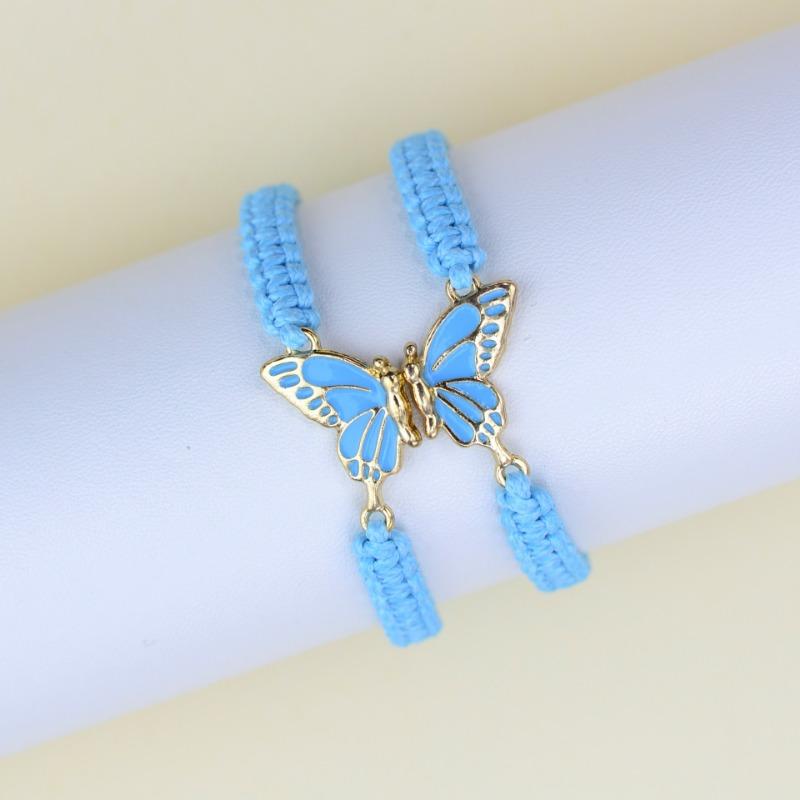 Fashion European American Style Butterfly Enamel Jewelry Four Piece Set For Women