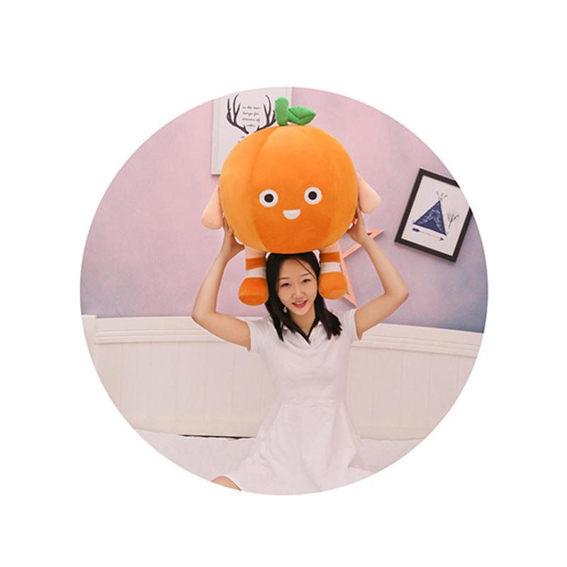 Orange Doll Plush Toy Happy Fruit Plush Pillow Soft Stuffed Food Plushie Kids Gift