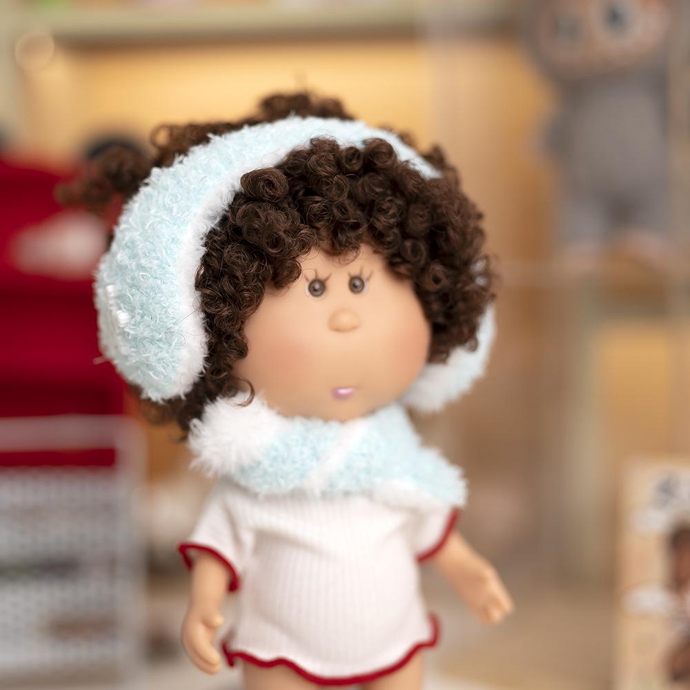 24cm Mia Autumn/Winter Silicone Doll with Ear Muffs & Scarf Outfit