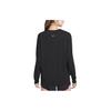 Nike Solid Color Crew Neck Long Sleeve Casual T-Shirt Women Tops Black FN2818-010
