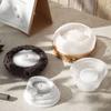 DIY Round Snake Pattern Candle Cup Silicone Mold For Aromatherapy Gypsum Silicone Candlestick Container Storage Box Resin Mold