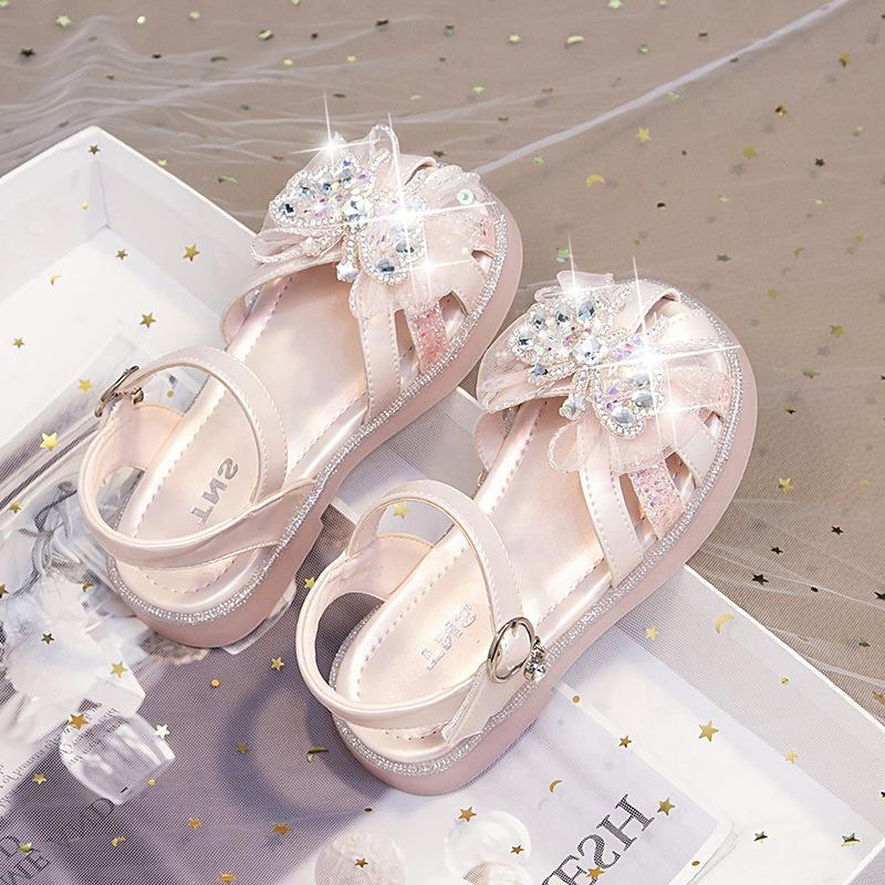 Girls' Closed-Toe Princess Sandals2026Summer new soft-soled fashionable non-slip versatile casual sandals for children