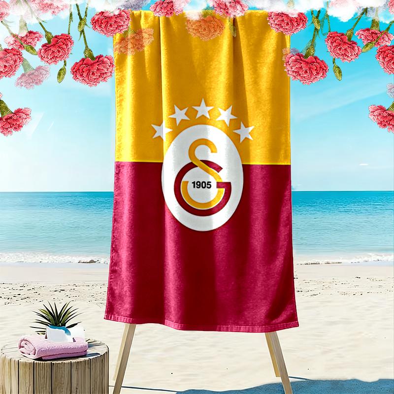 1pc Galatasaray SK Beach Towel, A Vibrant Beach Towel Suitable for Outdoor Activities, Camping, Hiking