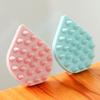 Silicone Shampoo Brush Scalp Massage Brush Wet and Dry Hair Washing Brush Water Droplets Shaped Shampoo Comb for Daily