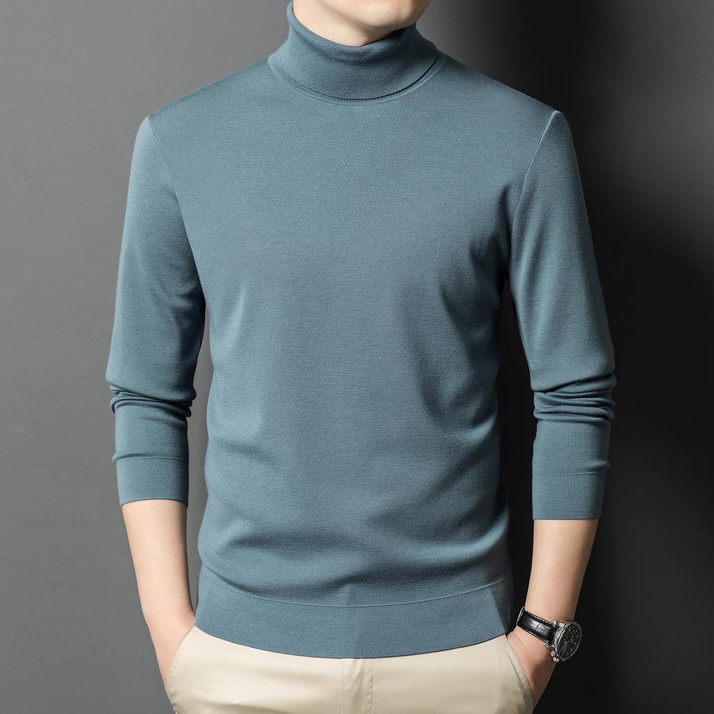 2025 Winter Fashion: Men's Fine Australian Wool High-Neck Sweater - Thick, Casual Style for All Ages