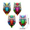 Metal Owl Wall Decorations Outside Garden Decoration Wall Statue Owl Wall Figurine Iron Material for Garden Fence Lawn