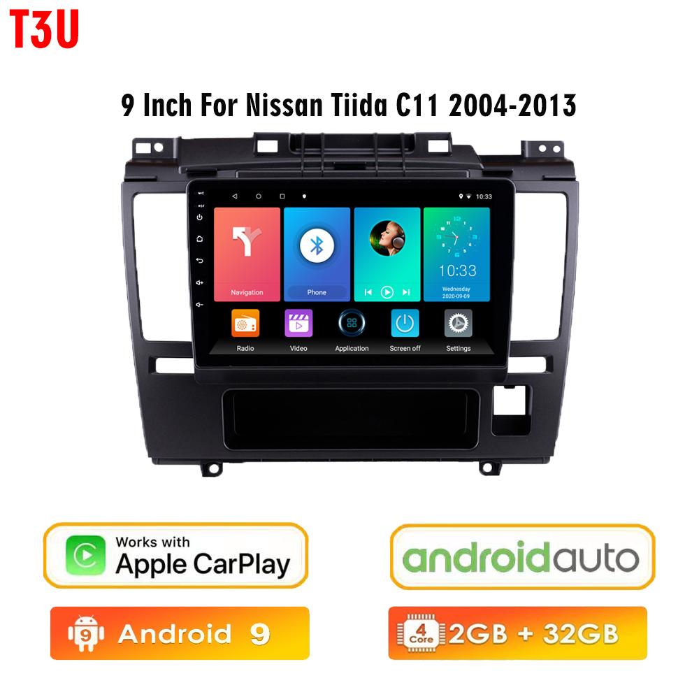 icreative Radio samochodowe z Androidem dla Nissan Tiida C11 2004 - 2013 Carplay Navi GPS multimedialny odtwarzacz wideo Stereo 2Din HU