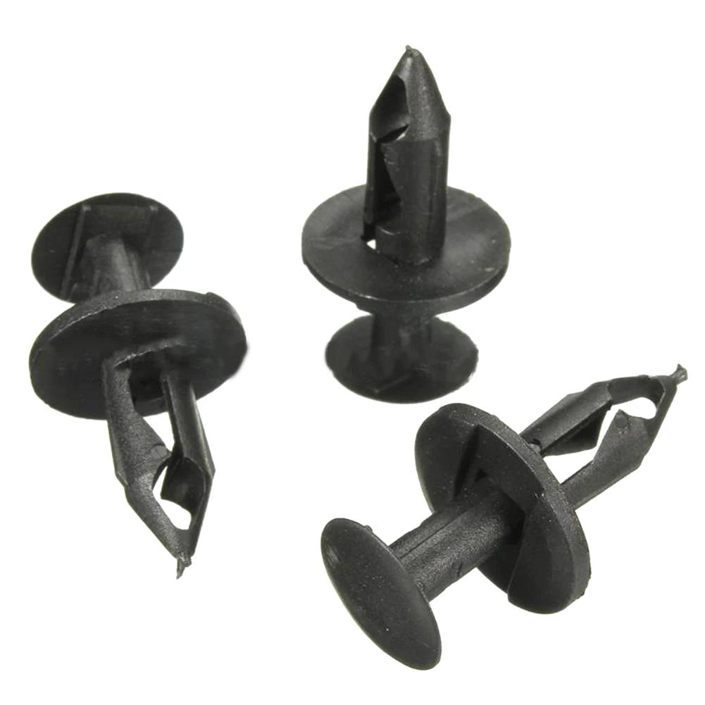 100pcs Car Inner Mudflap Clips Fender Clips Nylon Push Type Retainer Clips Accessories 21030249 For Chrysler 6503598 8mm Hole