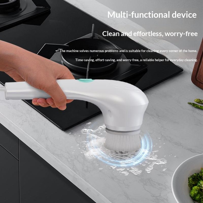 1Set Multifunctional Electric Cleaning Brush Handheld Cordless Cleaning Brush For Bathroom Washing And Kitchen Cleaning Tools