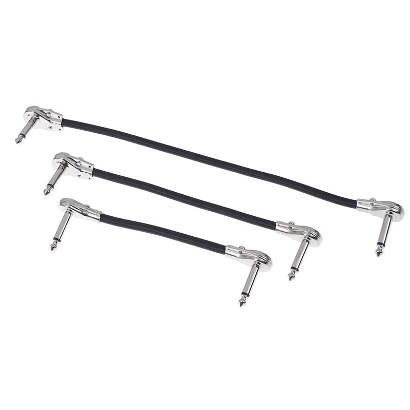 6.35 Guitar Patch Cable Wire Right Angle Effect Instrument 15/20/30Cm Pedal