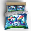 Buntes geflügeltes Einhorn Bettwäscheset Bettwäsche Bettbezug Set Bettbezug Kissenbezüge (1 * Bettbezug 2 * Kissenbezüge, ohne Bettdecke)