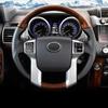 For Toyota Land Cruiser Prado 150 LC150 FJ150 2010-2017 ABS Carbonfiber Inner Steering Wheel Button Cover Trim Car Accessories