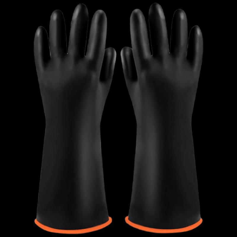 Acid and Alkali Resistant Rubber Laboratory Gloves