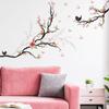 Branch Bird Butterfly Flower Wall Stickers, Nature Scene Removable Decals for Bedroom Living Room Entrance Wall Decor