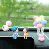 Niedliche Ornamente Paar Actionfiguren Luftballons für Auto-Armaturenbrett-Dekoration