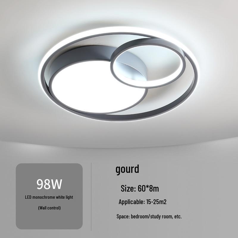 Nordic Modern LED Ceiling Light - Minimalist Black & White Design for Bedroom, Study, or Romantic Settings