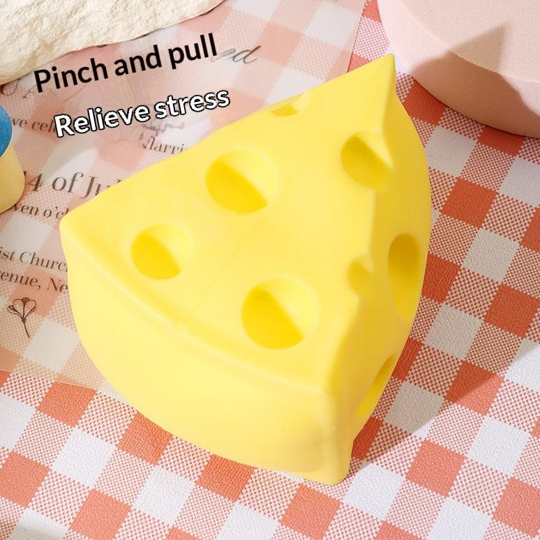 Mini Square Cheese Plastic Squishy-Super Soft Stress Relief Toy