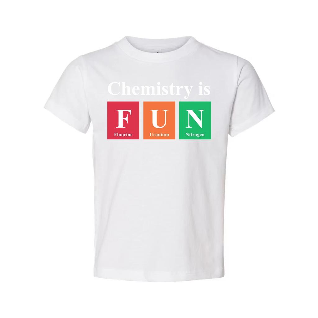 Chemistry Is Fun Unisex T Shirt With Colorful Periodic Table Blocks Representing
