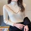 Winter New Semi-turtleneck Knitted Sweater Women's Autumn and Winter Slim-fit Fashion Outer Bottoming Shirt Women's Top Tide