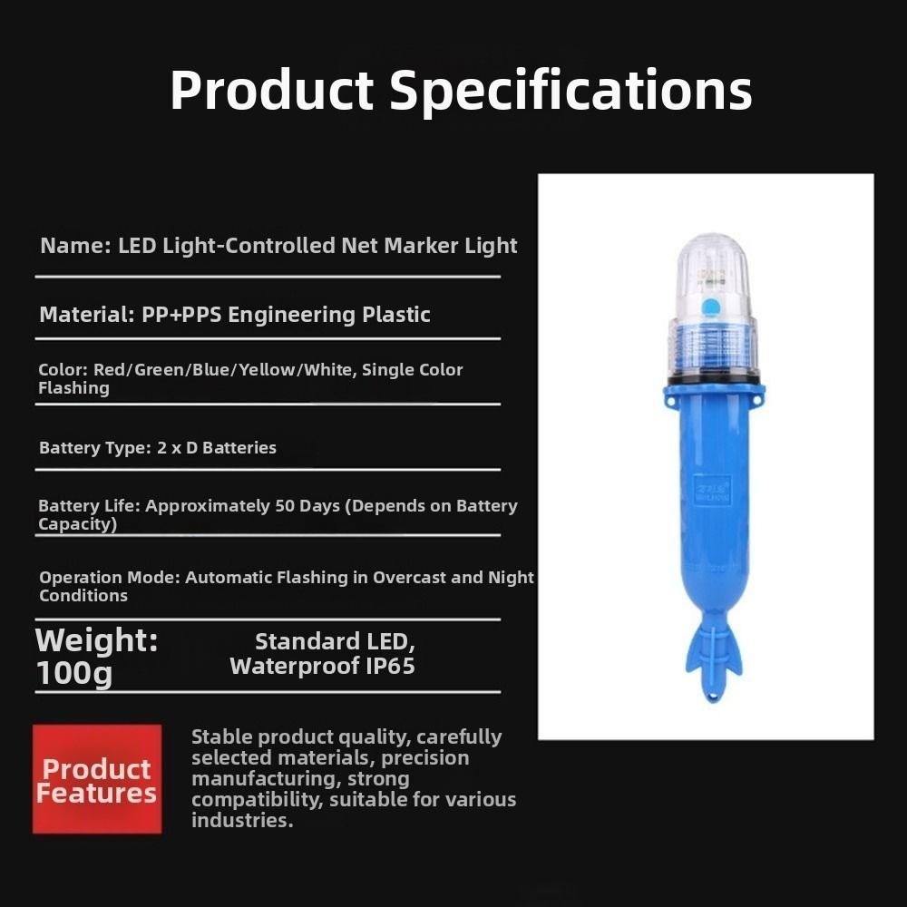 Floating LED Fishing Lights Monochrome Flashing Buoy Signal Light Fish Finder