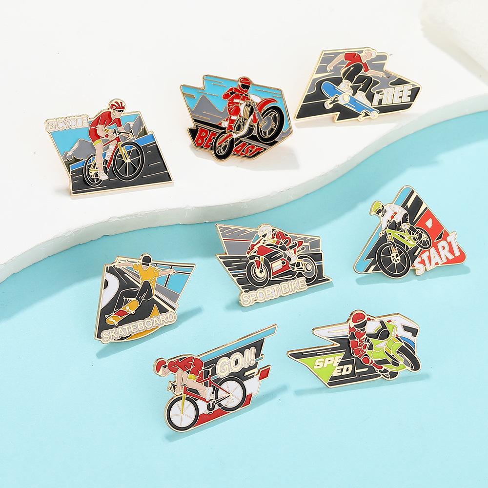 Mountain Bike Racing Badge: Souvenir Pin for Backpack Decoration