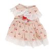 Pet Dress Cotton Breathable Soft Cherry Pattern Cute Pet Skirt for Puppy Bunny Small Pig