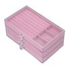 Acrylic Jewelry   3 Drawers Storage Box Transparent Jewelry Display Stand rrings Necklace Holder Case