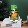 Klöveransiktslös docka Grön St Patrick's Day Rudolfdocka Irländsk festivalatmosfär Dekorationstillbehör Festivalfönster