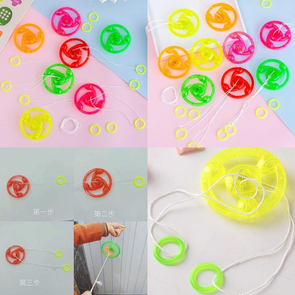 Jbbr Large Light-up Pull String Spinning Wheel Flashing Classic Toy For Kids And Students