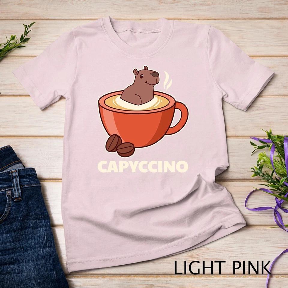 Capyccino - Cute Capybara In Cappuccino For Coffee Lover Unisex T-shirt 7 M