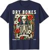 Dry Bones Come Alive Funny Skeleton Floral Christian Faith TShirt Jesus Christ Halloween Party Costume Novelty Gift Y2k Graphic