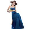 Backless Suspender Skirt Women's Floral Shoulder Dress Seaside Vacation Beach Skirt Waist Long Dress