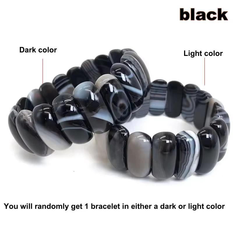 Natural 9 Color Botswana agate Stone Beads Bracelet Natural Gemstone Jewelry Bangle For man Woman For Gift Wholesale