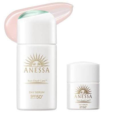 Anessa UV Emulsion Day Serum N Mini Size Set Tone Up Light Pink 30mL + 12mL SPF50+ PA++++ Quasi-drug Face Morning Use Daytime Beauty Whitening Makeup