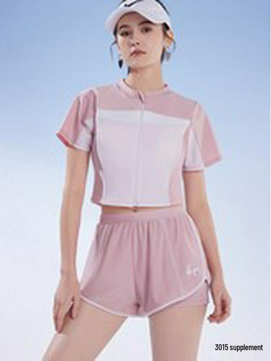 

Женский спортивный купальник из двух частей - Консервативный и стройнящий с прикрытием живота One Size (recommended 80-120 jin)