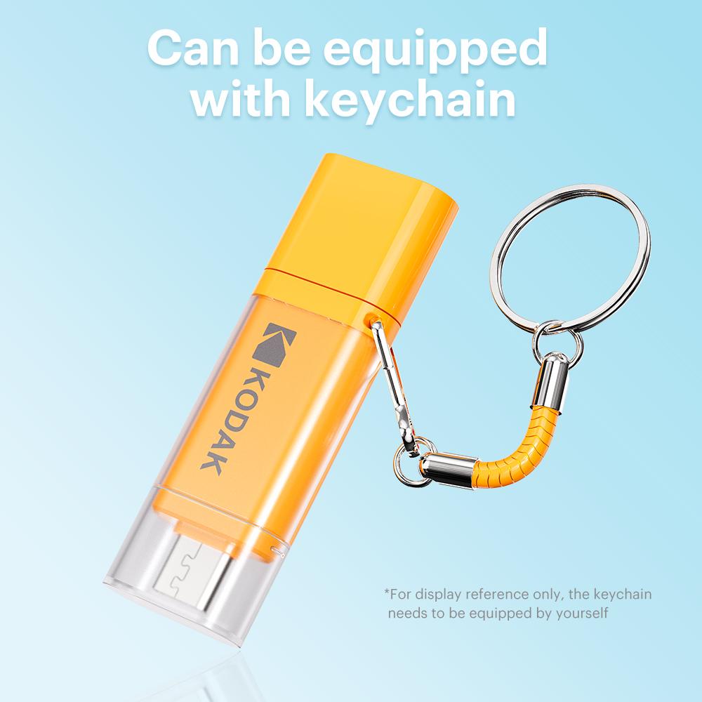 Kodak K200 USB 3.2 Flash Drive Dual Interface Type‑C & USB‑A OTG Memory Stick with Frosted Matte Finish 32GB/64GB/128GB/256GB for PC Phone Tablet Car
