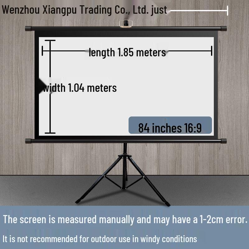 100-Inch Portable Floor-Standing Projector Screen with Stand