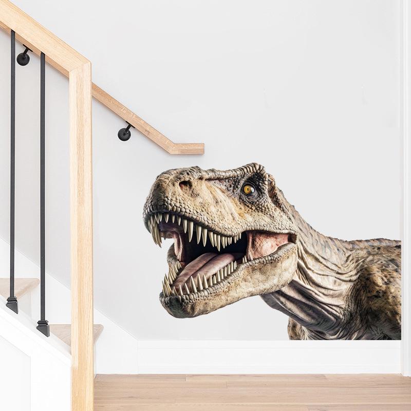 T-Rex Dinosaur PVC Wall Sticker for Living Room Bedroom Kids Room Removable Self-Adhesive Wall Art