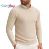 Men's Crewneck Knitted Pullover Sweater Fit Long Sleeve Casual Sweaters Winter Warm Twist Patterned Cable Work Jumper