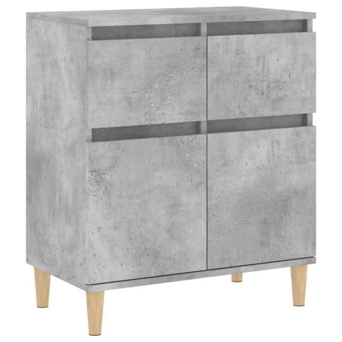 VidaXL Buffet Gris béton 60x35x70 cm Bois d'ingénierie 819680