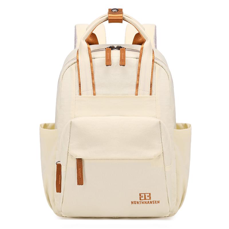 Новый ЖЕНСКИЙ многофункциональный рюкзак повседневная однотонная нейлоновая школьная сумка для девочек модная дорожная сумка через плечо со съемным ремнем бежевый 1817₽